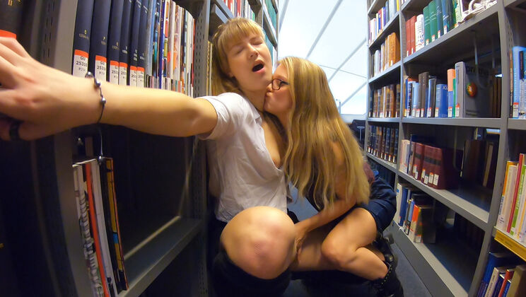 [Ersties] - Exhibitionist Lesbians in the Library - Ida (Ersties) - Holly (Ersties)