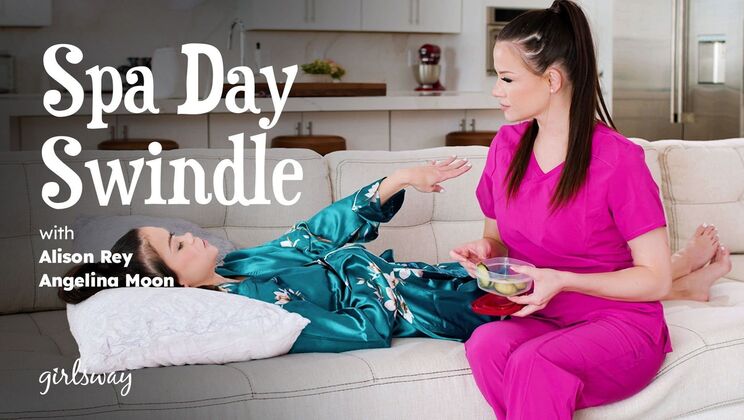 Lesbian Spa Day: Kissing and Natural Tits