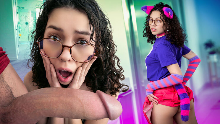 [MyBabysittersClub] - Nerdy Girl Braless Under Dress For Jock - Rion King - Satine Summers