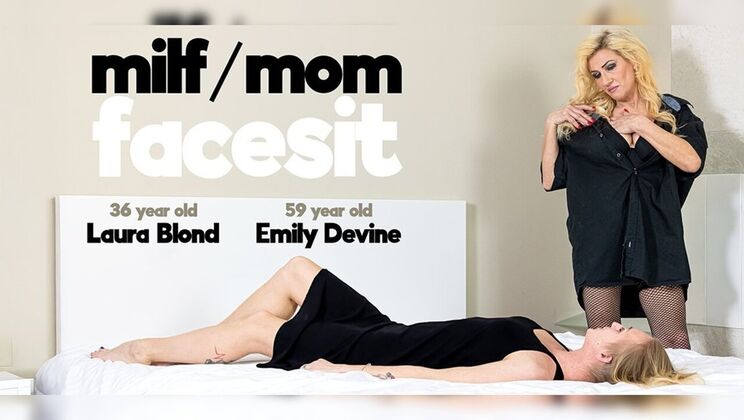 [Mature.nl] - Lesbian Face Sitting Fetish: Mature Blonde MILFs Laura & Emily - Emily Devine - Laura Blond