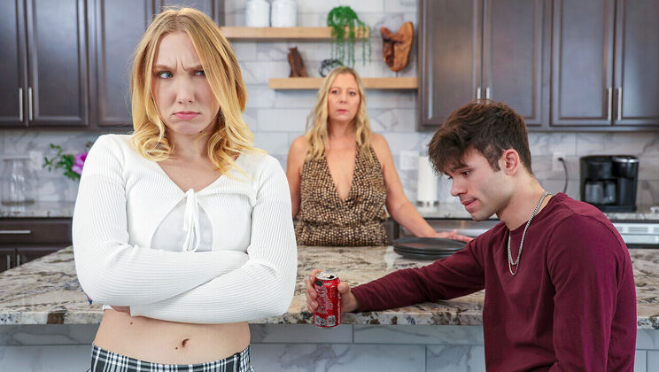 [StepSiblingsCaught] - Caught! Stepbrother Fucks Blonde Stepsister in Miniskirt - Mckenna Lynn - Enzo East