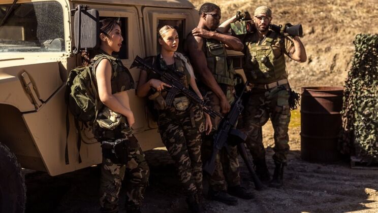 [DigitalPlayground] - Asian Girl & Blonde Team Up For Deepthroat & Facial Cumshot - Isiah Maxwell - Damon Dice - Kayley Gunner - Nicole Doshi