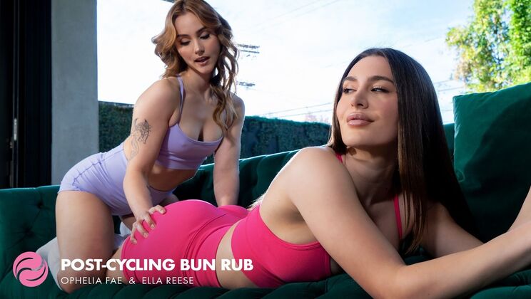 [FantasyMassage] - Post Cycling Fantasy Massage with Knee Socks Babes - Ella Reese - Ophelia Fae