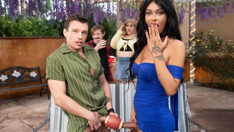 [TransAngels] - Outdoor Balls Deep Sex with Tattooed Brunette Victoria Grant - Johnny Palms - Victoria Grant