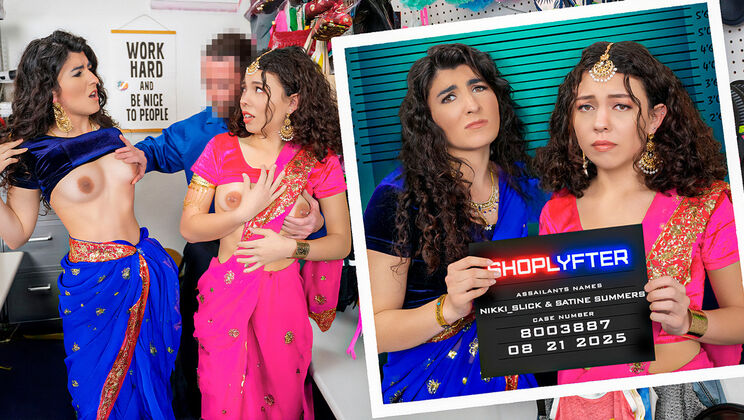 [Shoplyfter] - Case File 8003887: Pantyless 69 Under the Saris - Jack Vegas - Satine Summers - Nikki Slick