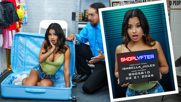 Tiny Brunette Thief Loves Older Cock