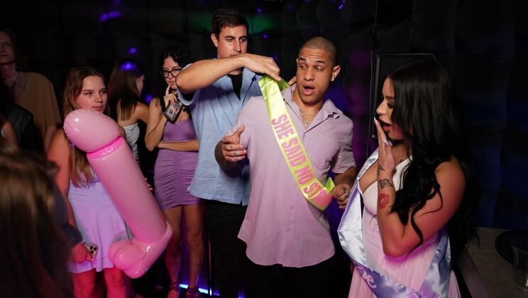 [RKPrime] - Latina Brunette in Dress Gives Blowjob and Handjob - Mike Ox - Diamond Franco