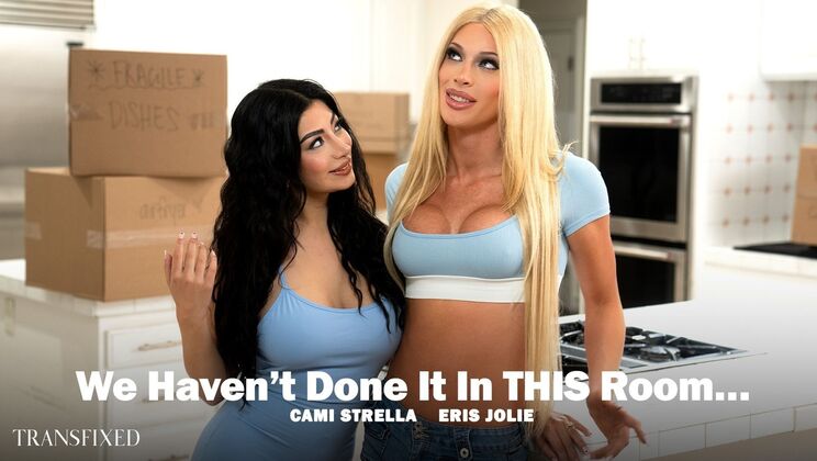 [Transfixed] - Shemale Fucks Female with Cumshot on Natural Tits - Cami Strella - Eris Jolie