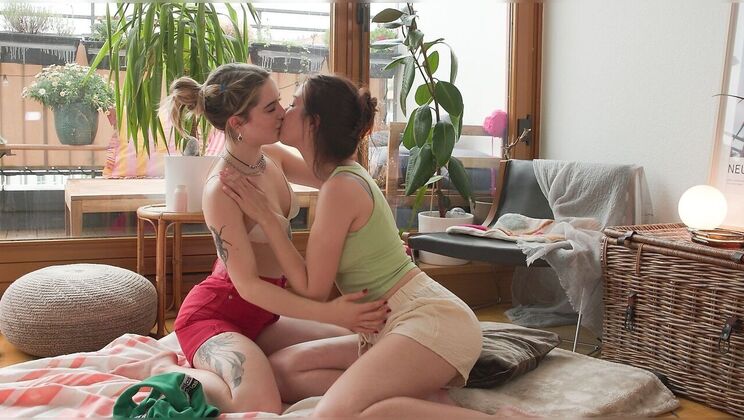 Pierced Alice T Fucks Shaved Mary H From Behind