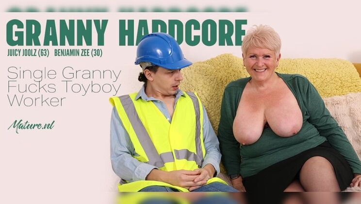 Blonde Granny Juicy Joolz Gets Pounded Doggystyle by Worker