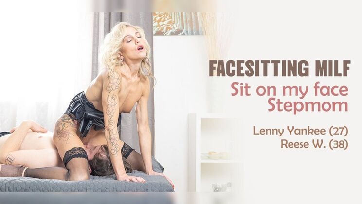 Skinny Ass Blonde Mom Reese W. Grinds on His Mouth Then Licks His Tip